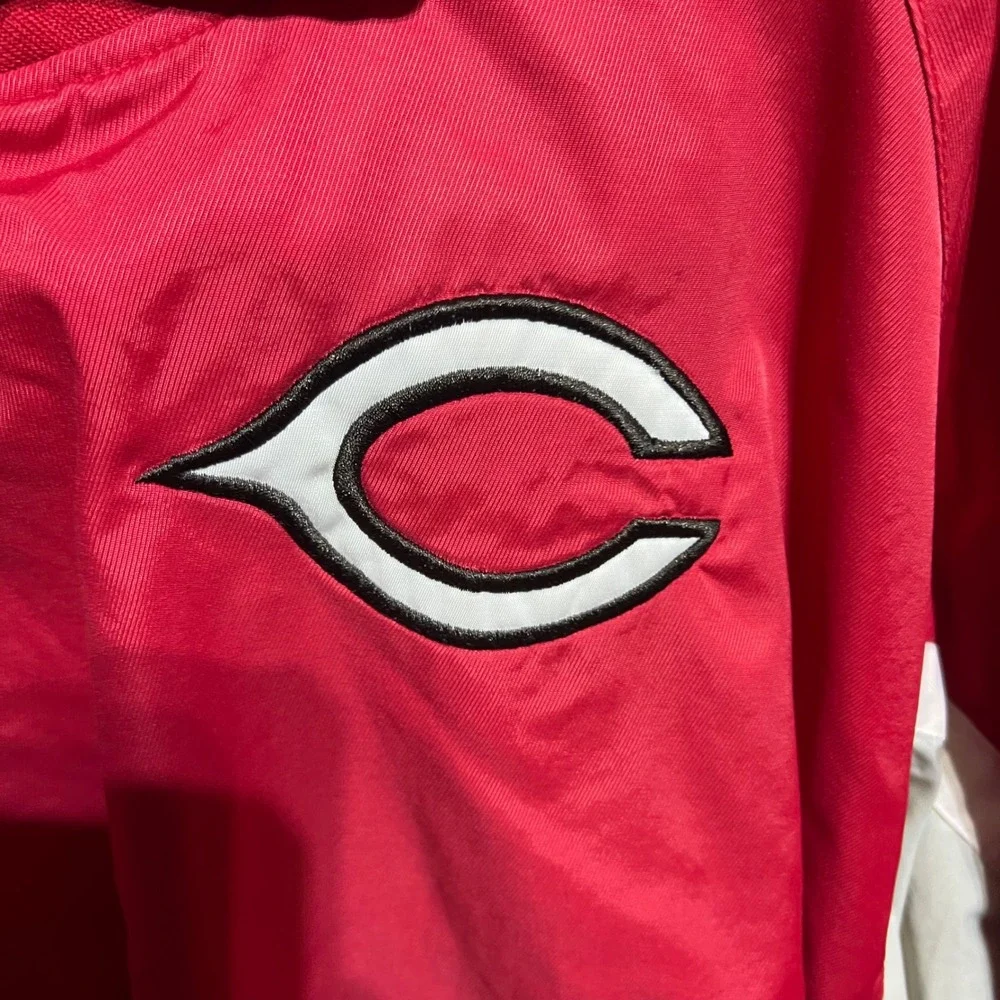 Vintage Russell Athletic Windbreaker Mens XXL Red Cincinnati Reds MLB Pullover